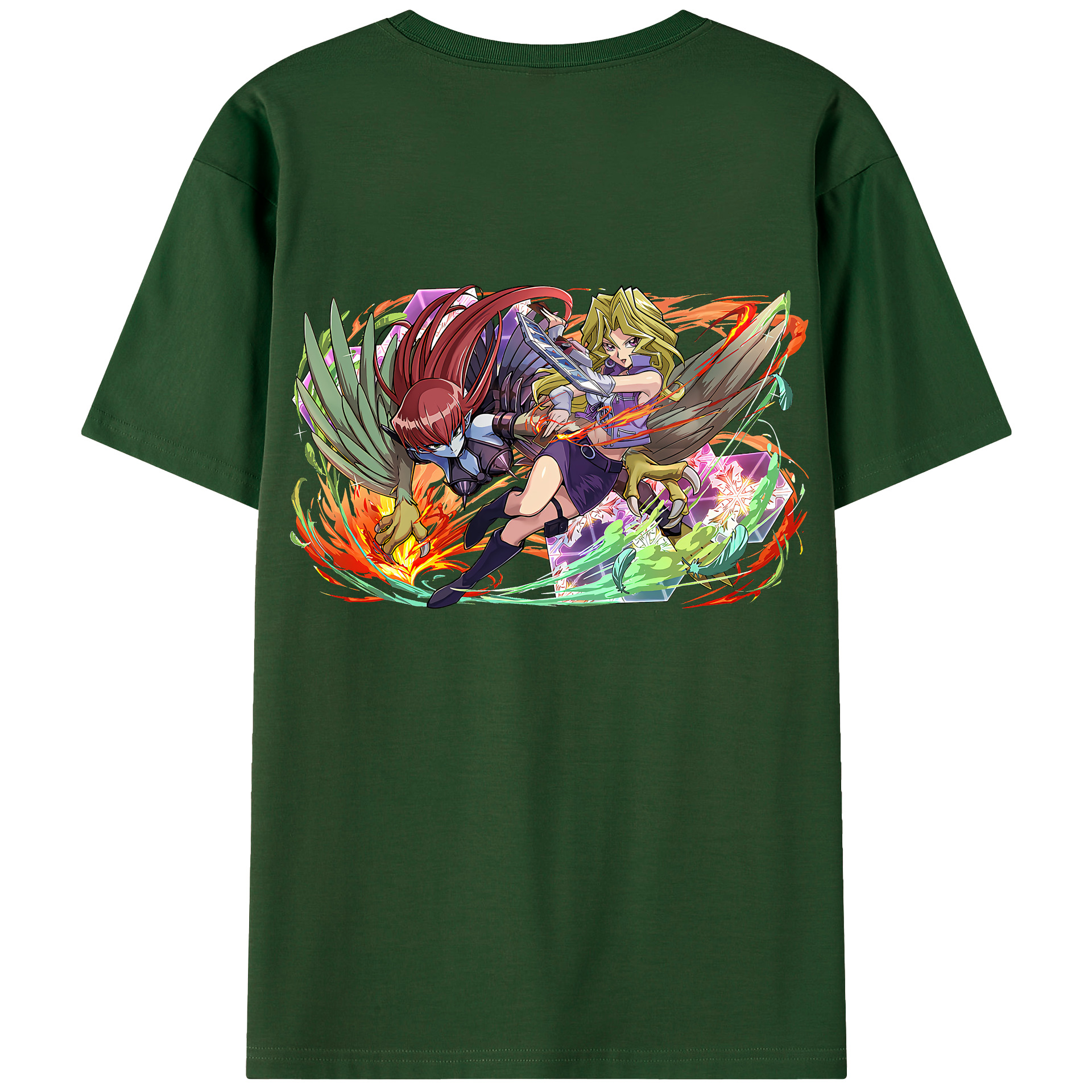 （画像用） 遊☆戯☆王 Yu-Gi-Oh! 綿100％半袖Tシャツ（背面プリント）